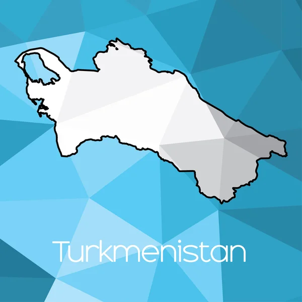 Une Carte Pays Turkménistan — Photo