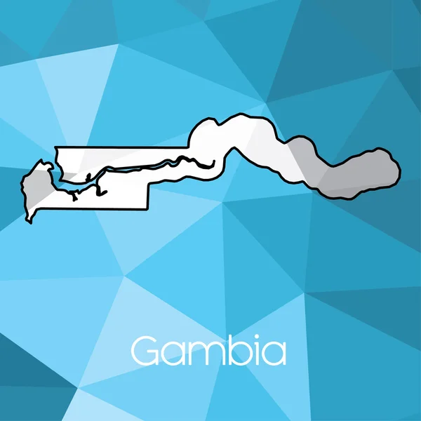 ガンビアの国の地図 — ストック写真