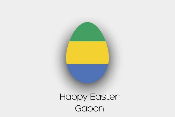 Pro Ilustraci Velikonoční Vajíčko Vlajka Země Gabonu — Stock fotografie
