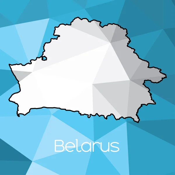 Mapa País Bielorrússia — Fotografia de Stock