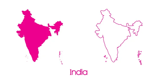 Mapa País Índia — Fotografia de Stock