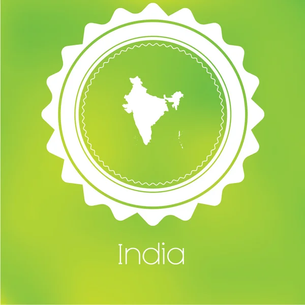 Mapa País Índia — Fotografia de Stock