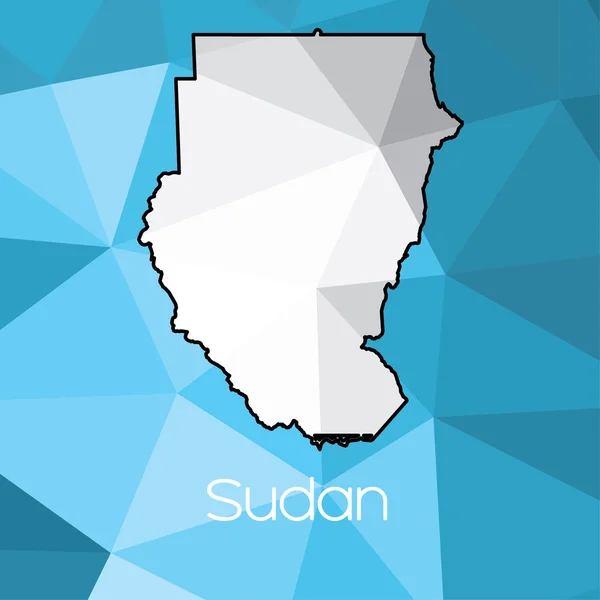 Eine Karte Des Sudanesischen Landes — Stockfoto