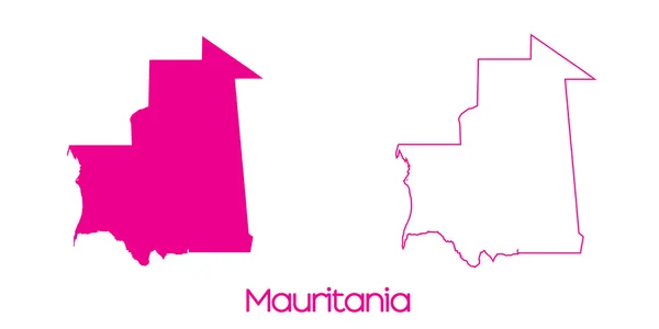 Mapa Del País Mauritania — Foto de Stock