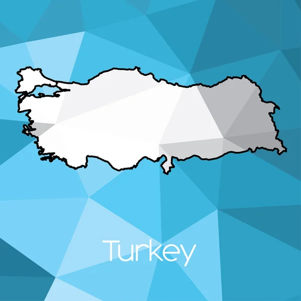 Kort Landet Tyrkiet - Stock-foto