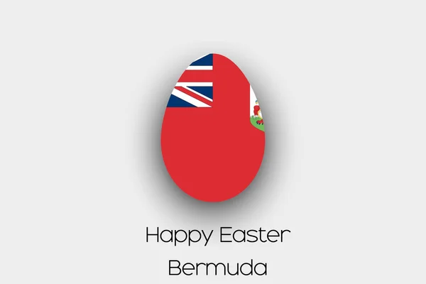 Velikonoční Vajíčko Obrázek Vlajky Zemi Bermudy — Stock fotografie