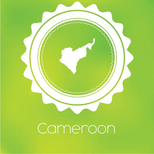 Una Mappa Del Paese Del Camerun — Foto Stock