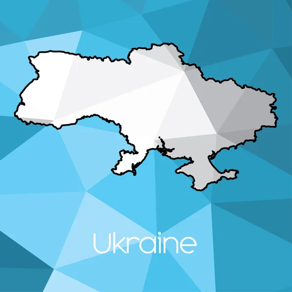 ウクライナの国の地図 — ストック写真