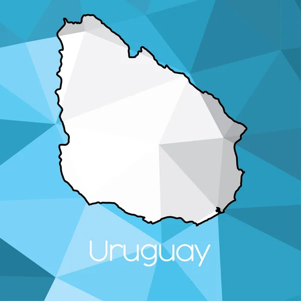 Ülke Uruguay Haritası — Stok fotoğraf