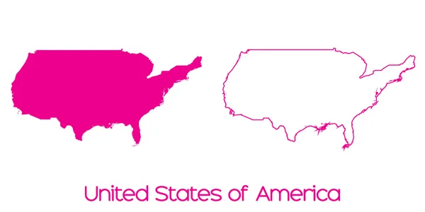Mapa País Dos Estados Unidos América — Fotografia de Stock