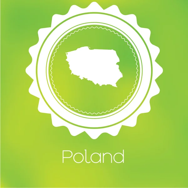 Mapa País Polônia — Fotografia de Stock