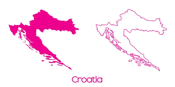 Mapa Del País Croacia — Foto de Stock