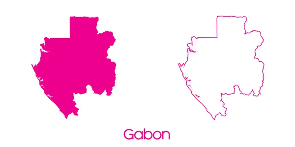 Χάρτη Της Χώρας Της Γκαμπόν — Φωτογραφία Αρχείου