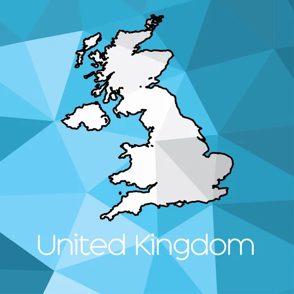 Mapa Del País Reino Unido — Foto de Stock