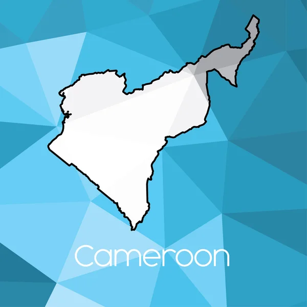 Una Mappa Del Paese Del Camerun — Foto Stock