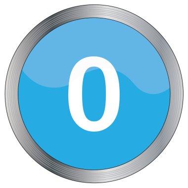 Bir arka plan üzerinde - 0 izole bir simge tasarlamak