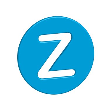 Bir arka plan üzerinde - Z izole bir simge tasarlamak