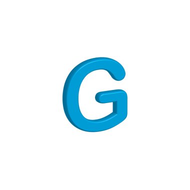 Bir arka plan üzerinde - G izole bir simge tasarlamak