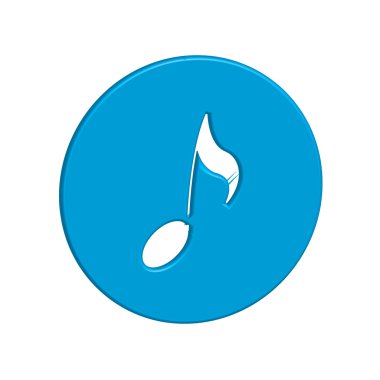 Bir arka plan üzerinde - nota izole bir simge tasarlamak