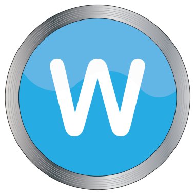 Bir arka plan üzerinde - W izole bir simge tasarlamak