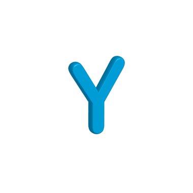 Bir arka plan üzerinde - Y izole bir simge tasarlamak