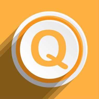 Bir arka plan üzerinde - Q izole bir simge tasarlamak