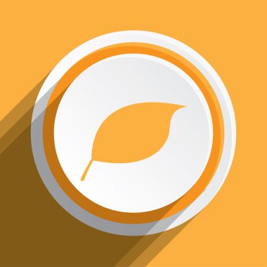 Bir arka plan üzerinde - yaprak izole bir simge tasarlamak