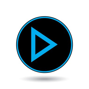 Bir arka plan üzerinde bir simge illüstrasyon izole - Play