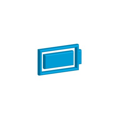 Bir arka plan üzerinde - pil izole bir simge tasarlamak