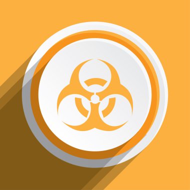 Bir arka plan üzerinde - radyo aktif Rounde izole simge tasarlamak