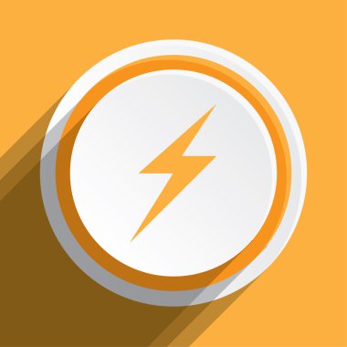 Simge illüstrasyon izole bir arka plan üzerinde - şimşek