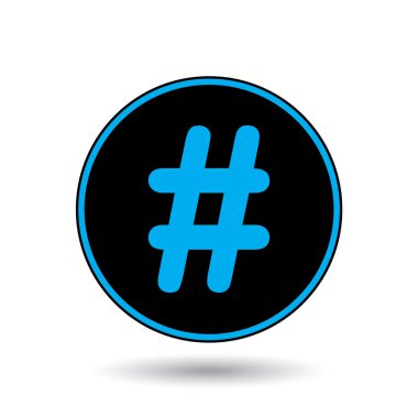 Bir arka plan üzerinde - Hashtag izole simge tasarlamak