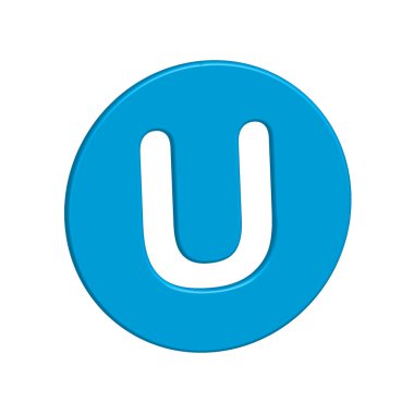 Bir arka plan üzerinde - U izole simge tasarlamak