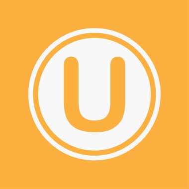 Bir arka plan üzerinde - U izole simge tasarlamak