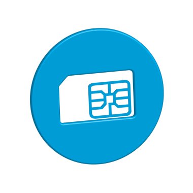 Bir arka plan üzerinde - SIM kart izole simge tasarlamak