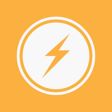 Simge illüstrasyon izole bir arka plan üzerinde - şimşek