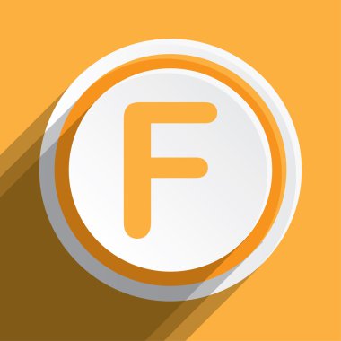 Simge illüstrasyon izole bir arka plan üzerinde - F