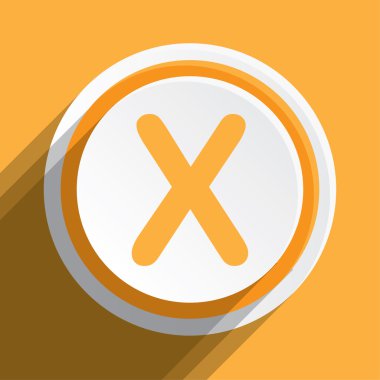 Simge illüstrasyon izole bir arka plan üzerinde - X