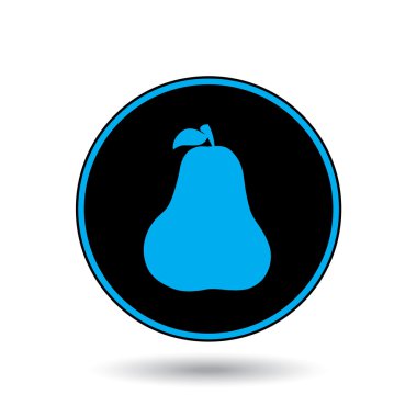 Bir arka plan üzerinde - armut izole simge tasarlamak