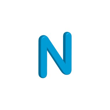 Bir arka plan üzerinde - N izole simge tasarlamak