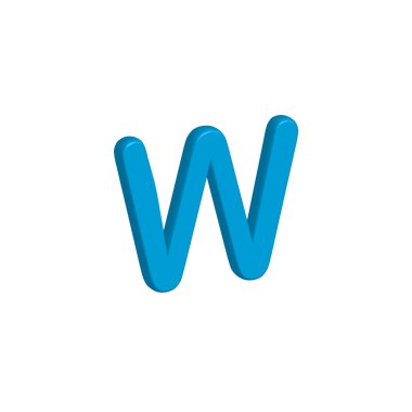 Simge illüstrasyon izole bir arka plan üzerinde - W