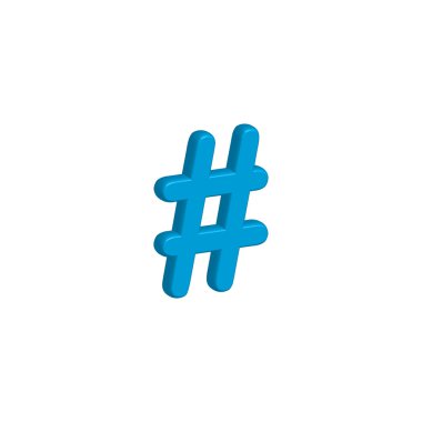 Bir arka plan üzerinde - Hashtag izole simge tasarlamak