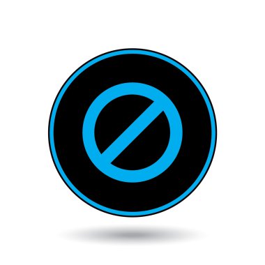 Simge illüstrasyon izole bir arka plan üzerinde - dur işareti