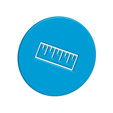 Simge illüstrasyon izole bir arka plan üzerinde - cetvel