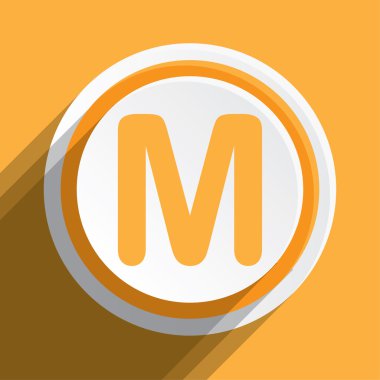 Simge illüstrasyon izole bir arka plan üzerinde - M