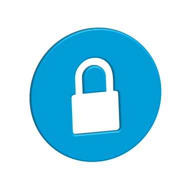 Simge illüstrasyon izole bir arka plan üzerinde - asma kilit