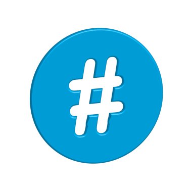 Bir arka plan üzerinde - Hashtag izole simge tasarlamak