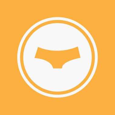 Simge illüstrasyon izole bir arka plan üzerinde - Bayan külot