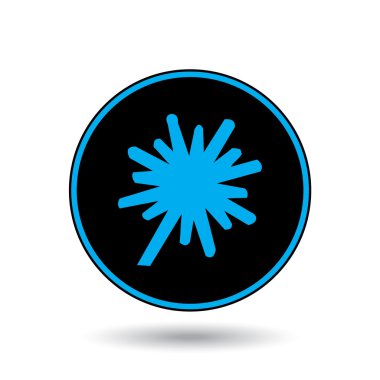 Bir arka plan üzerinde - patlama izole simge tasarlamak kalın