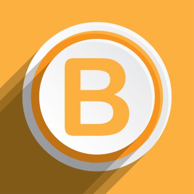 Simge illüstrasyon izole bir arka plan üzerinde - B